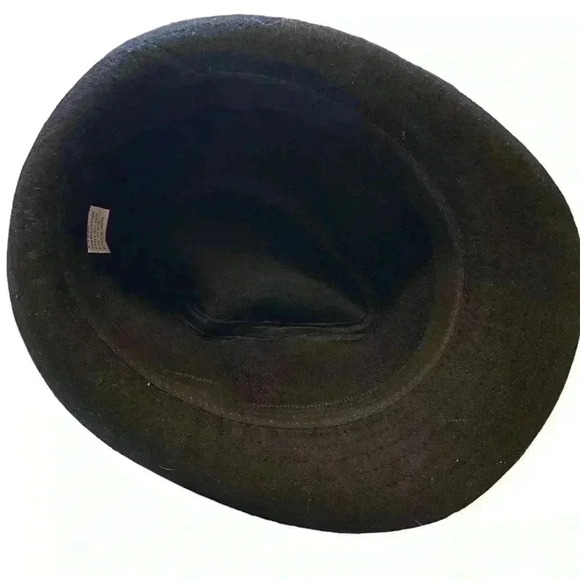 Simplicity Fedora Hat All Black Manhattan Wool & Polyester Fabric One Size - Picture 4 of 8